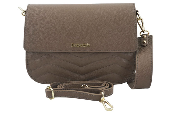 Torebka skórzana crossbody włoska - Granatowa