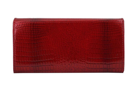 Ekskluzywny portfel damski lakierowany - Czerwony 