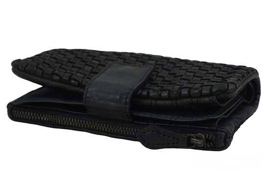 Ekskluzywny portfel z miękkiej skóry - Czarny 