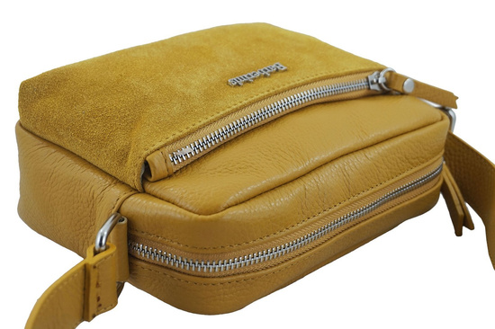 Listonoszka na szerokim pasku Casual - Szara jasna