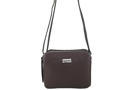 Torebka skórzana damska włoska - Brązowa ciemna