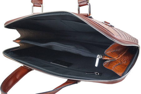 Torba na laptopa damska skórzana Barberinis - Brązowa 