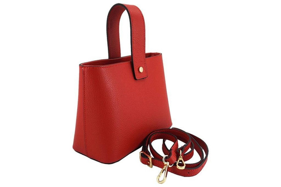 Torebki skórzane listonoszki - Barberini's - Szara ciemna 