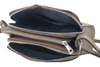 Torebka skórzana crossbody zamszowa - Beżowa 