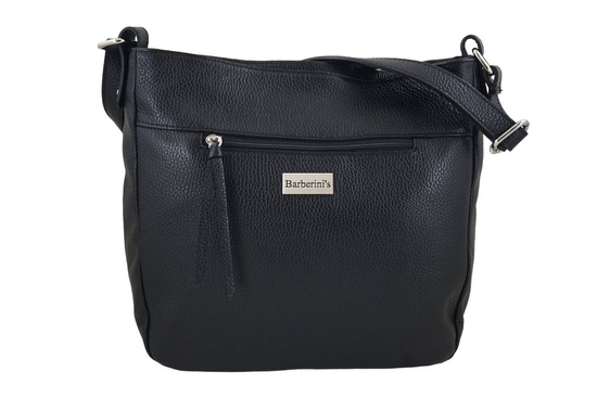 Torebka codzienna skórzana damska - Czarna 