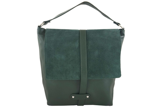 Torba skórzana shopper bag A4 -Brązowa ciemna 