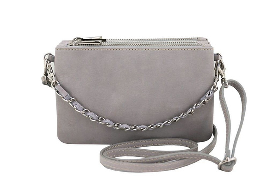 Modna włoska listonoszka skórzana - Barberini's - Granatowa