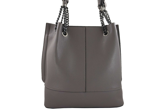 Modna torebka skórzana damska - Granatowa