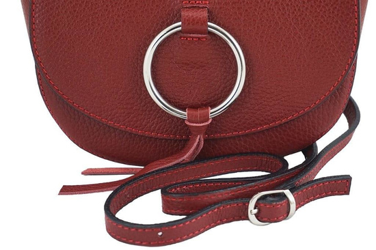 Damska skórzana listonoszka włoska - Beżowa ciemna