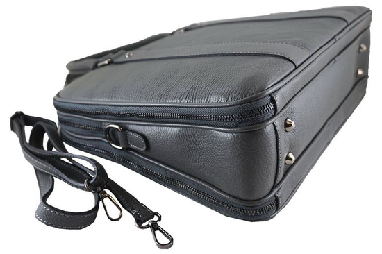 Aktówka skórzana damska - Barberini's - Czarna