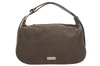 Elegancka torebka zamszowa na ramię - Beżowa ciemna 