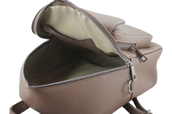 Modne plecaki skórzane - Czarny 