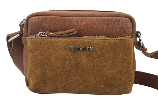 Listonoszka na szerokim pasku Casual - Brązowa jasna