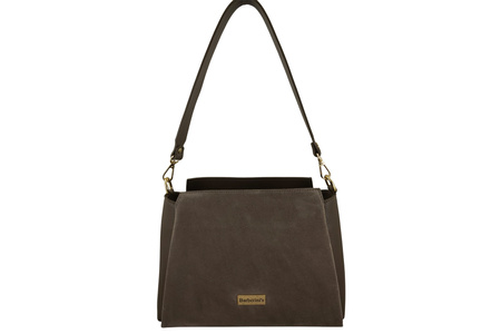 Torebka miejska z naturalnego zamszu i skóry - Beżowa ciemna