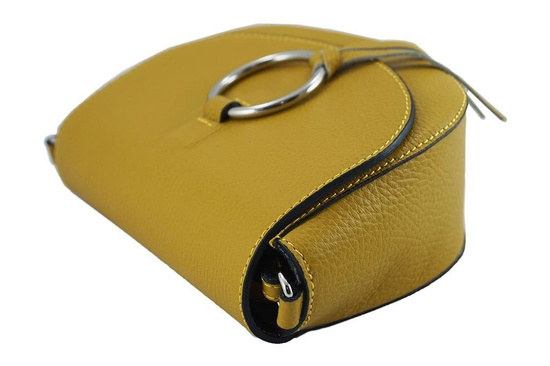 Damska skórzana listonoszka włoska - Czarna