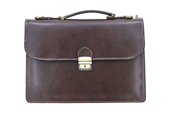 Teczki skórzane męskie - Barberini's - Czarny 