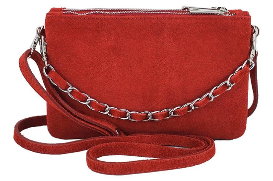 Barberini's - listonoszka zamszowa - Różowa pudrowa