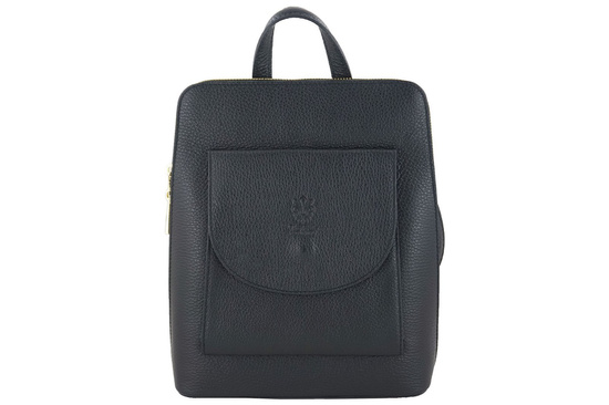 Plecak skórzany / listonoszka - Casual 2w1 - Szary 