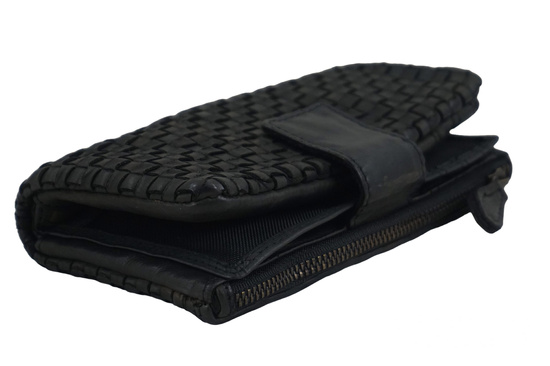 Ekskluzywny portfel z miękkiej skóry - Czarny 