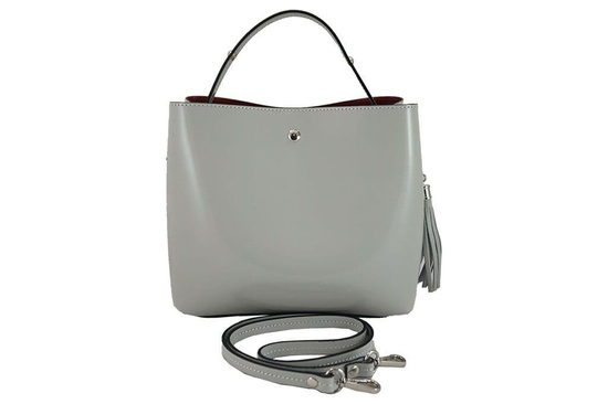 Elegancka torebka lakierowana - granatowa