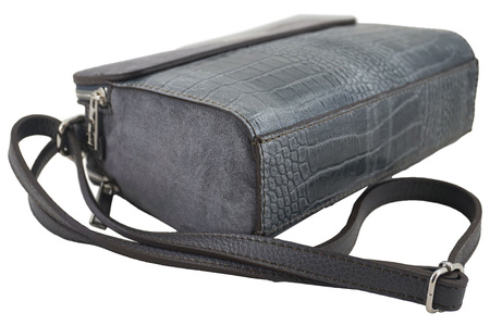 Stylowa torebka crossbody trzykomorowa - Brązowa ciemna
