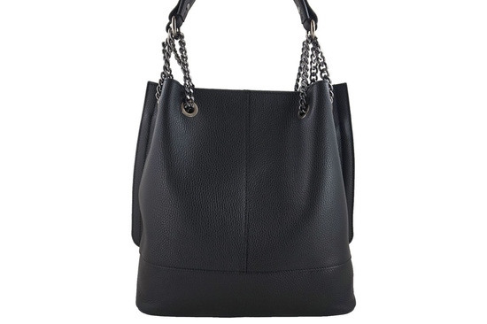 Modna torebka skórzana damska - Granatowa