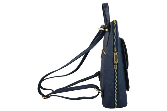 Plecak skórzany / listonoszka - Casual 2w1 - Szary 