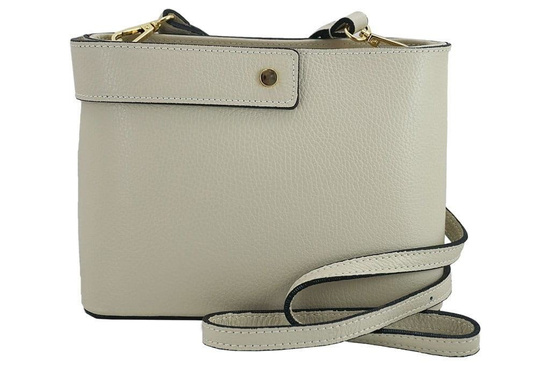 Torebki skórzane listonoszki - Barberini's - Szara ciemna 