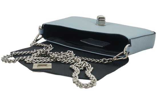 Modna torebka skórzana włoska - Błękitne