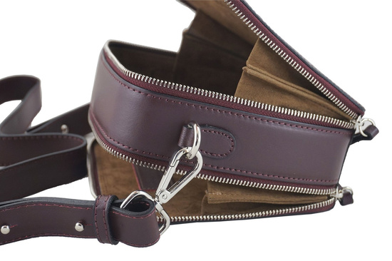 Listonoszka CROCO z szerokim paskiem - Beżowa ciemna 