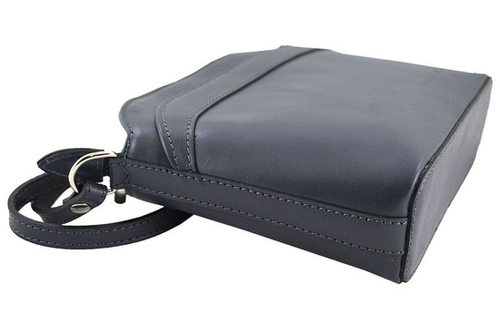 Klasyczne listonoszki damskie skórzane - Barberini's - Brązowe 