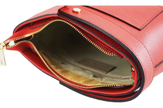 Torebki skórzane listonoszki - Barberini's - Szara ciemna 