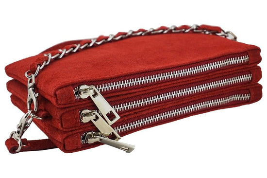 Barberini's - listonoszka zamszowa - Różowa pudrowa