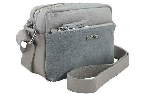 Listonoszka na szerokim pasku Casual - Szara jasna