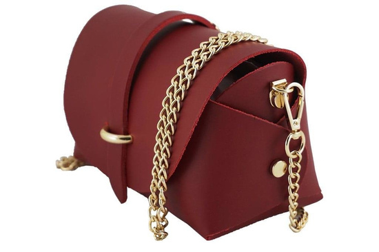 Modna listonoszka wizytowa skórzana - Czarna 