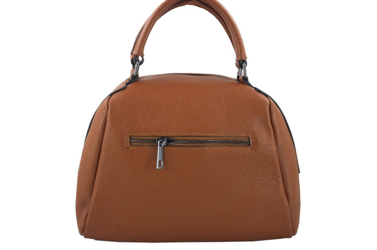 Torebki kuferki skórzane z klapką - Czarny 