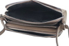 Stylowa torebka crossbody trzykomorowa - Brązowa ciemna