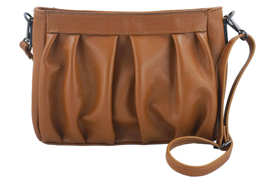 Modna marszczona torebka damska - Szara ciemna 