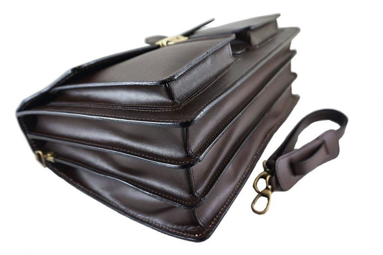 Aktówka męska skóra naturalna Barberinis - Brązowa