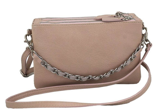 Modna włoska listonoszka skórzana - Barberini's - Granatowa