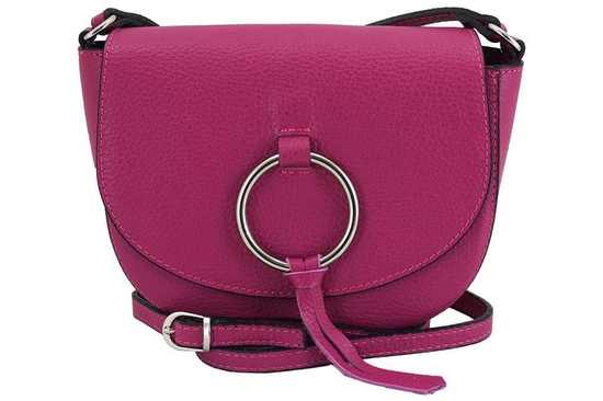 Damska skórzana listonoszka włoska - Żółta ciemna