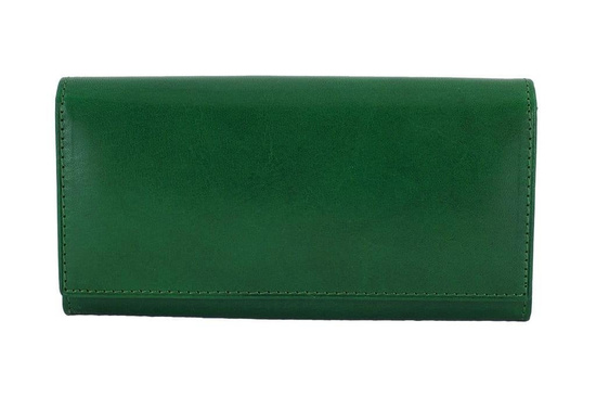 Skórzany portfel damski - Czarny 