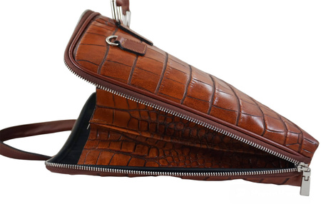 Torba na laptopa damska skórzana Barberinis - Brązowa 