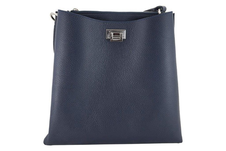 Duża torba damska skórzana na ramię jasnobrązowa