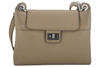 Torebka damska skórzana crossbody - Szara ciemna 