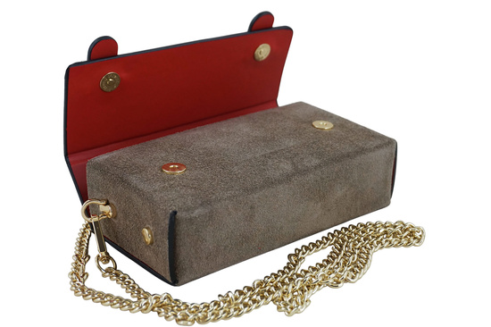 Zamszowa torebka Barberinis wizytowa - Beżowa  