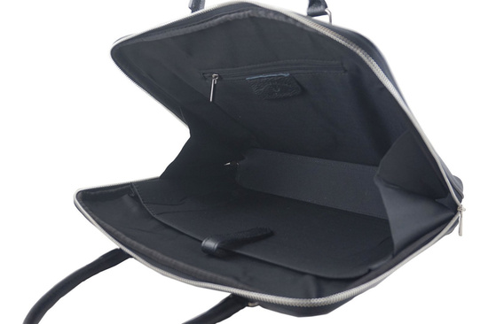 Jasnobrązowa skórzana torba na laptopa Casual