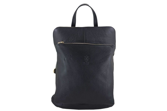 Modny plecak skórzany - Barberini's - Bordowy 