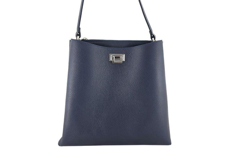 Duża torba damska skórzana na ramię jasnobrązowa