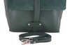 Torba skórzana Shopper bag A4 - Szara ciemna